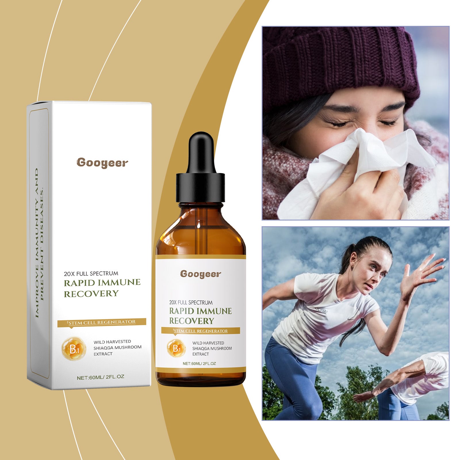 Googeer Immunity Supplement Drops Body Care Supplement Drops