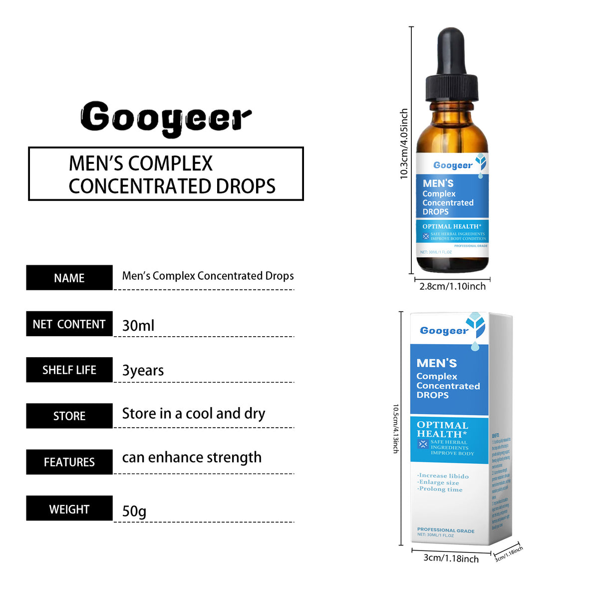 Googeer Men's Body Care Compound Concentrated Drops