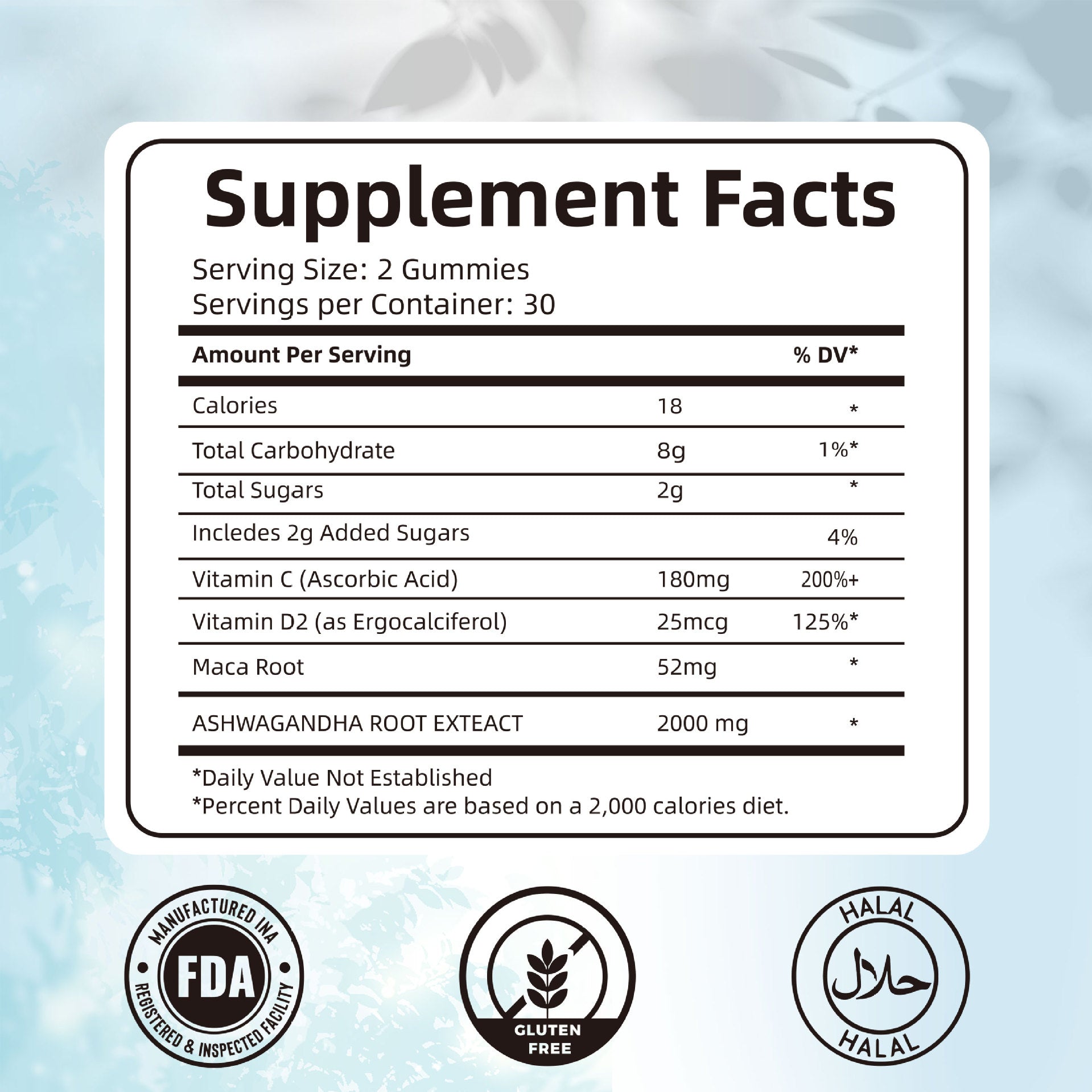 Ashwagandha gummies (Cross-border foreign trade, vitamin D gummies OEM)