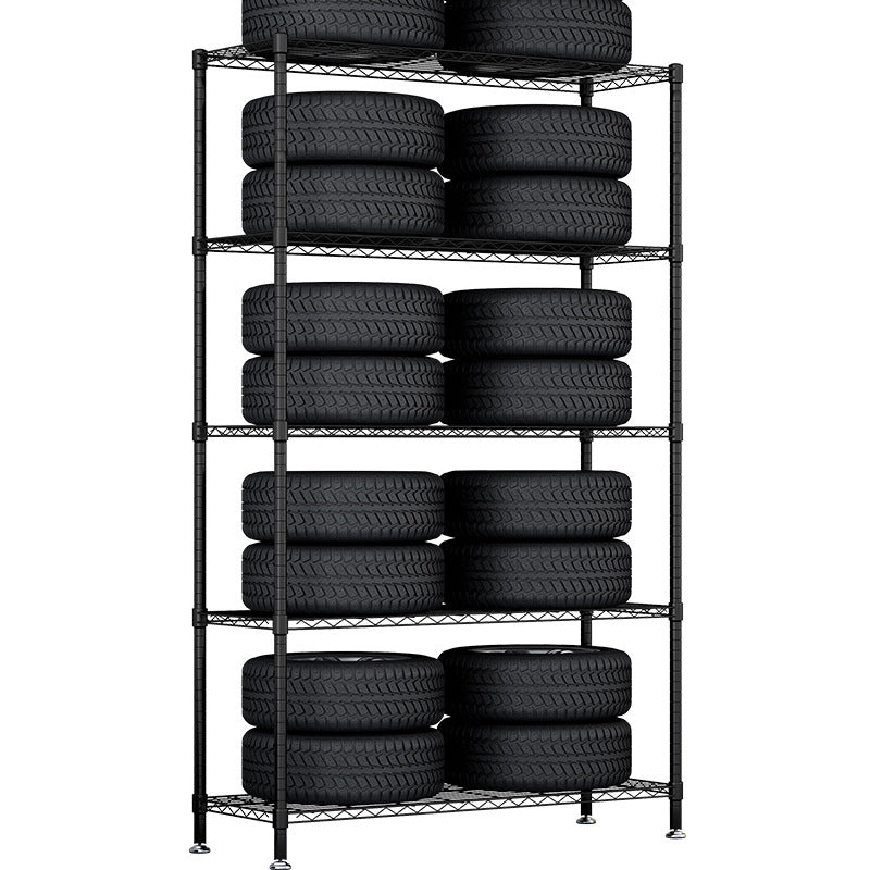 Modular metal household shelving unit