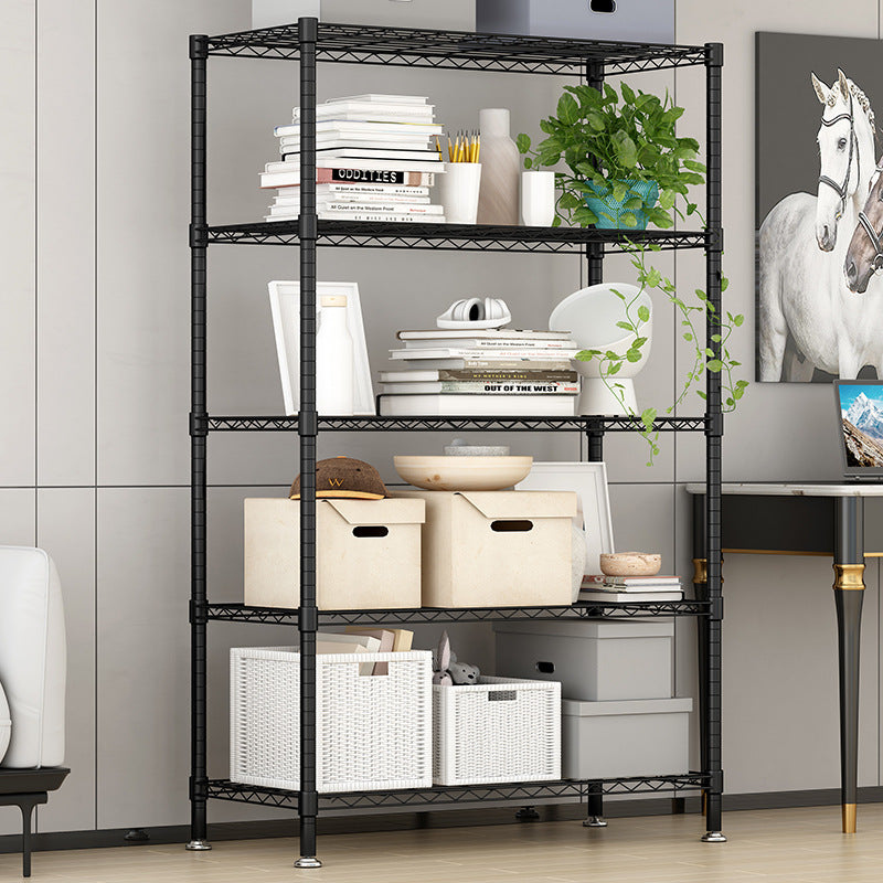 Modular metal household shelving unit