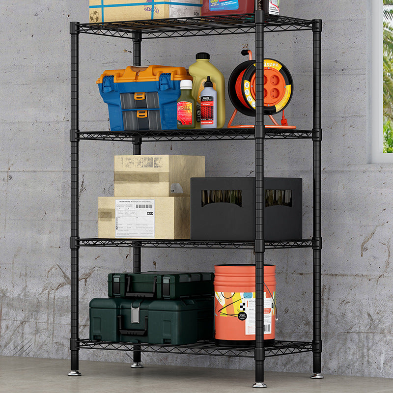 Modular metal household shelving unit