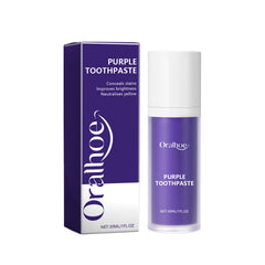 Purple Teeth Whitening Toothpaste - Deep cleans dental plaque and stains