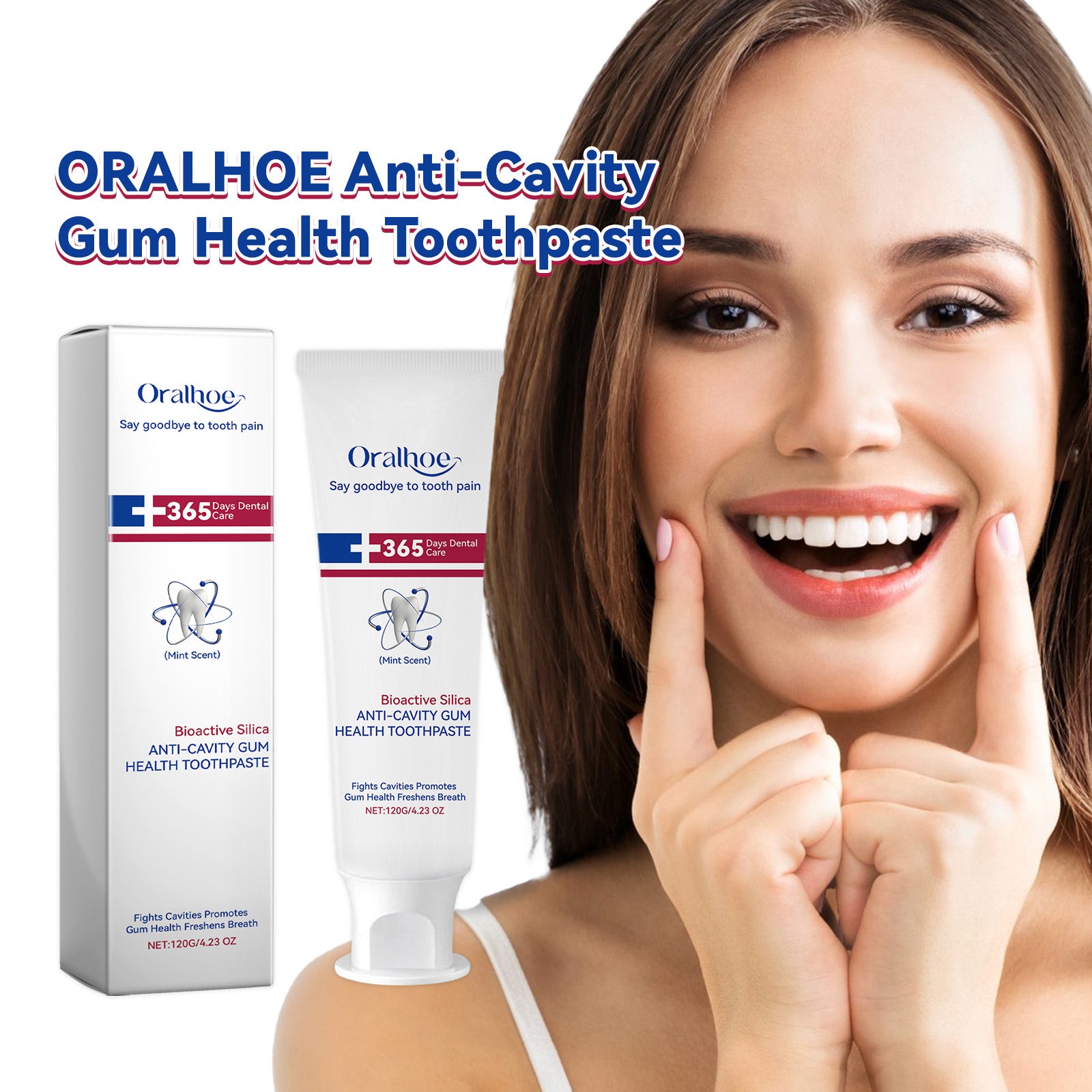 Anti-Cavity Whitening Toothpaste - Cleanses teeth, removes yellowing and plaque