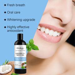 Coconut Mint Mouthwash - Coconut mint mouthwash freshens breath and cares for gums and oral cavity.