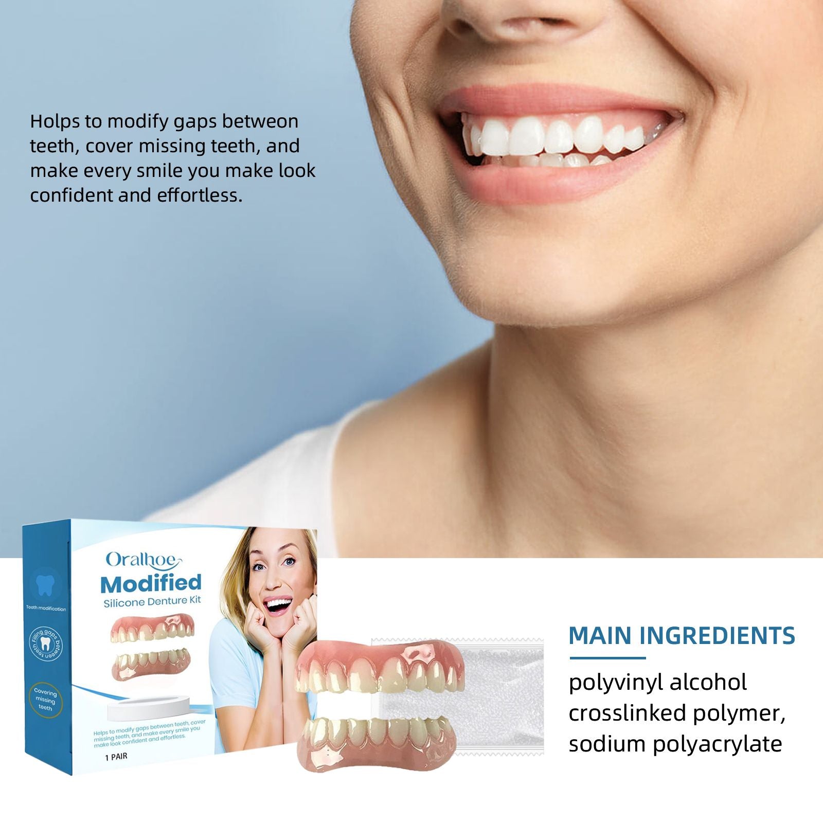 Cosmetic Dental Appliance - Beautifies teeth