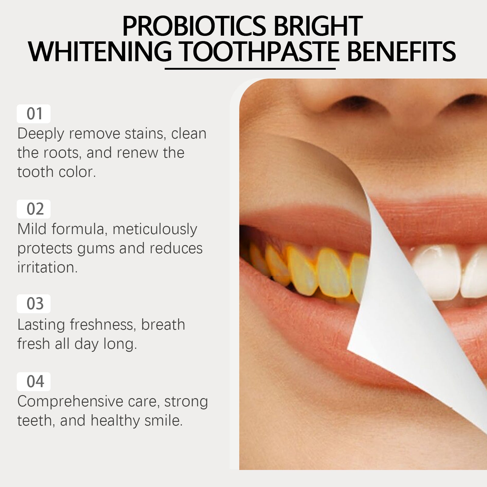 Probiotic Whitening Toothpaste - Cleanses teeth