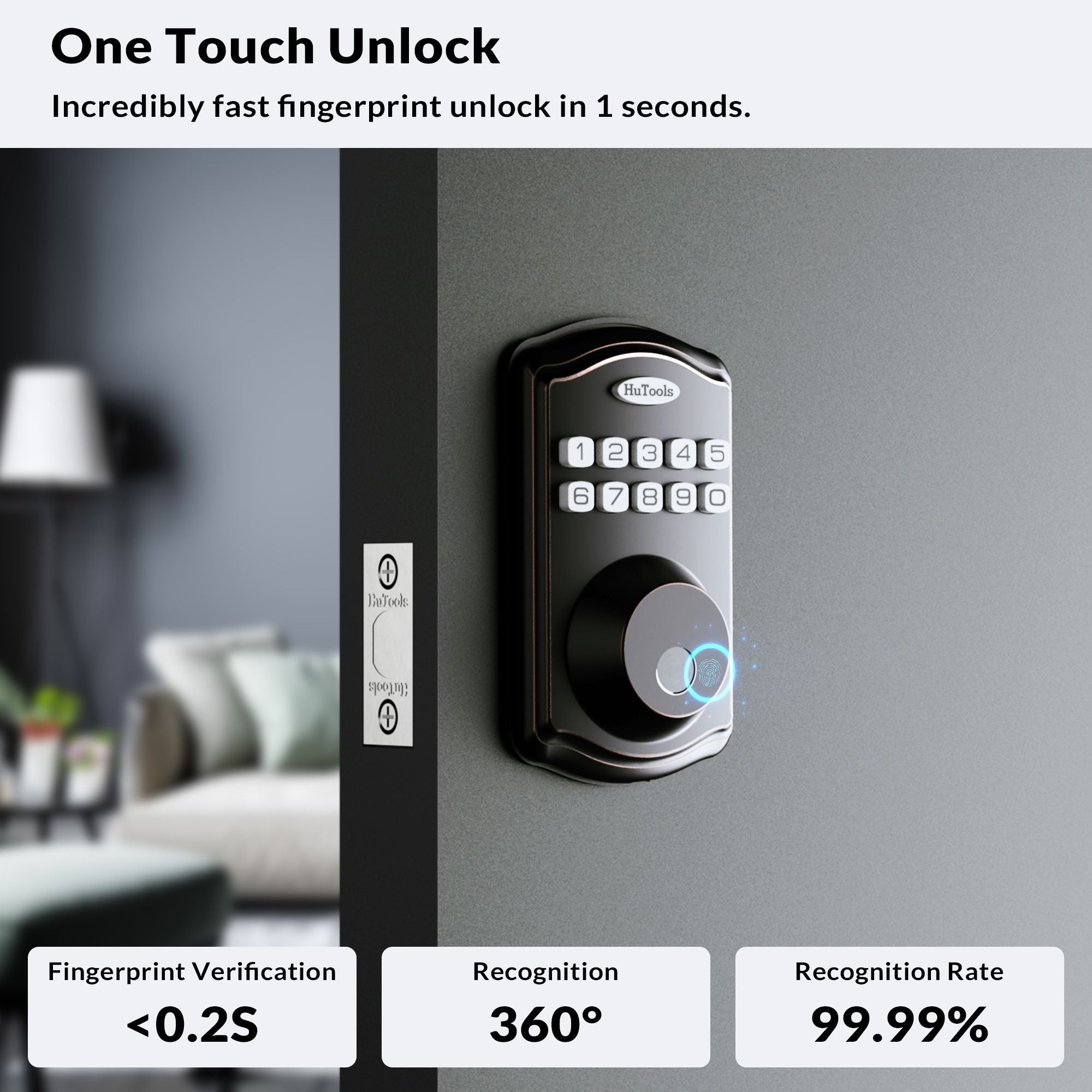 DKS02 Single Lock Fingerprint Model - Silver (Set)