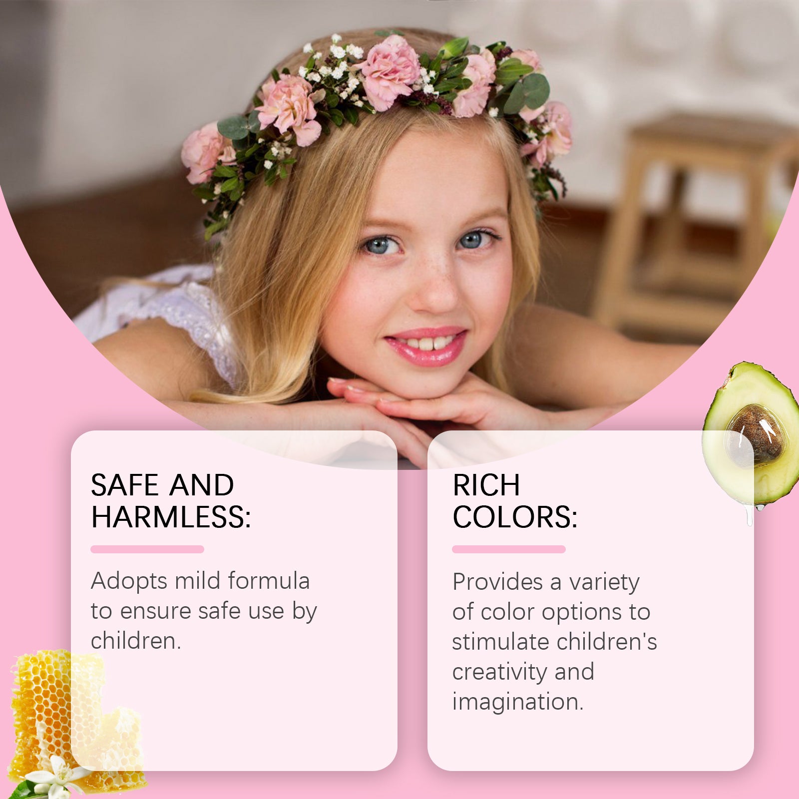 Wiieey Children's Makeup Set Gift Box, Enjoyable Play for Girls with Lipstick, Eyeshadow, and Makeup