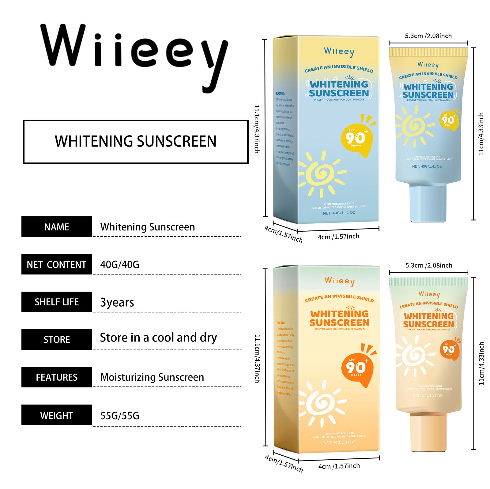 Wiieey Oil-Control Protection Cream, Refreshing and Moisturizing for Daily Hydration and Skin Protection
