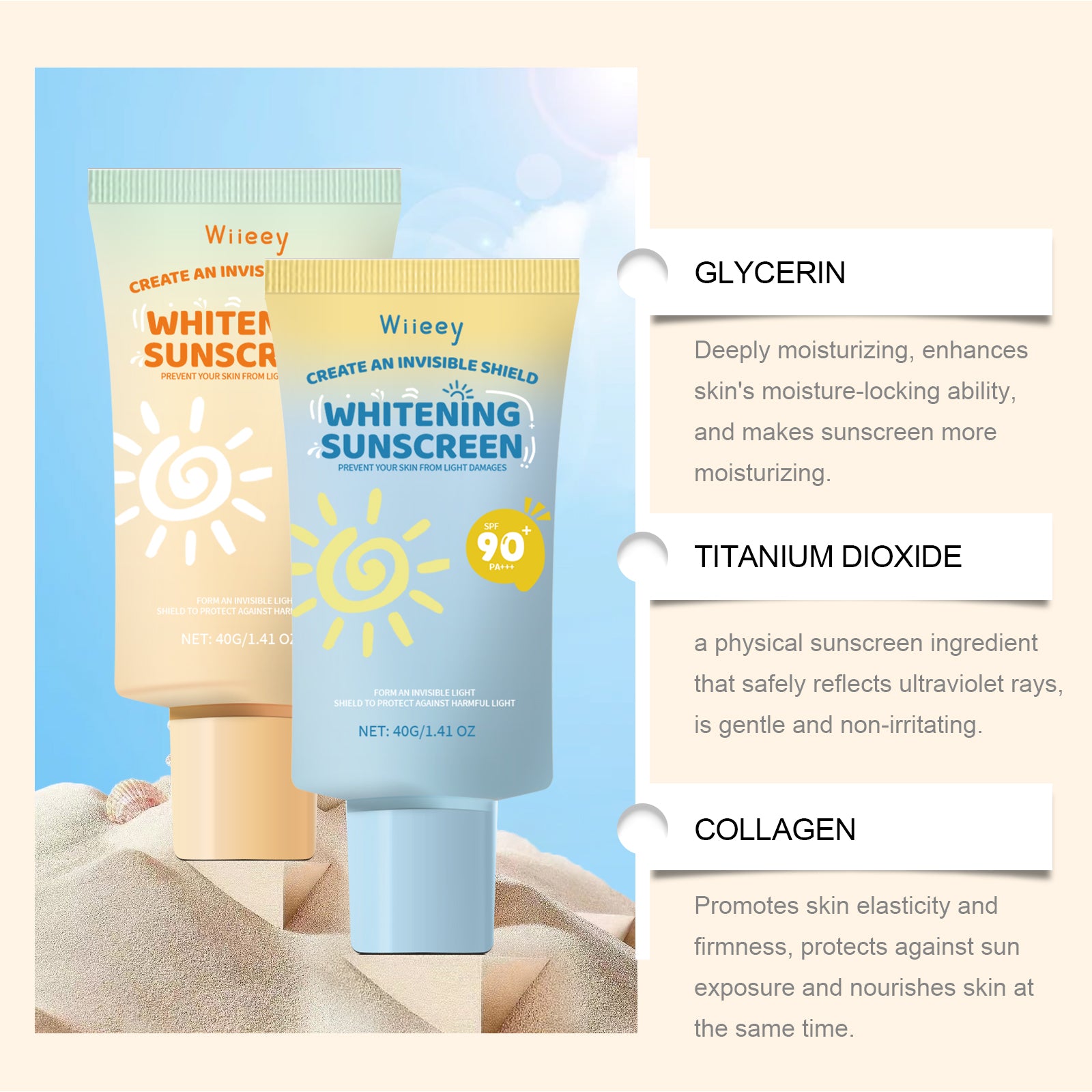 Wiieey Oil-Control Protection Cream, Refreshing and Moisturizing for Daily Hydration and Skin Protection