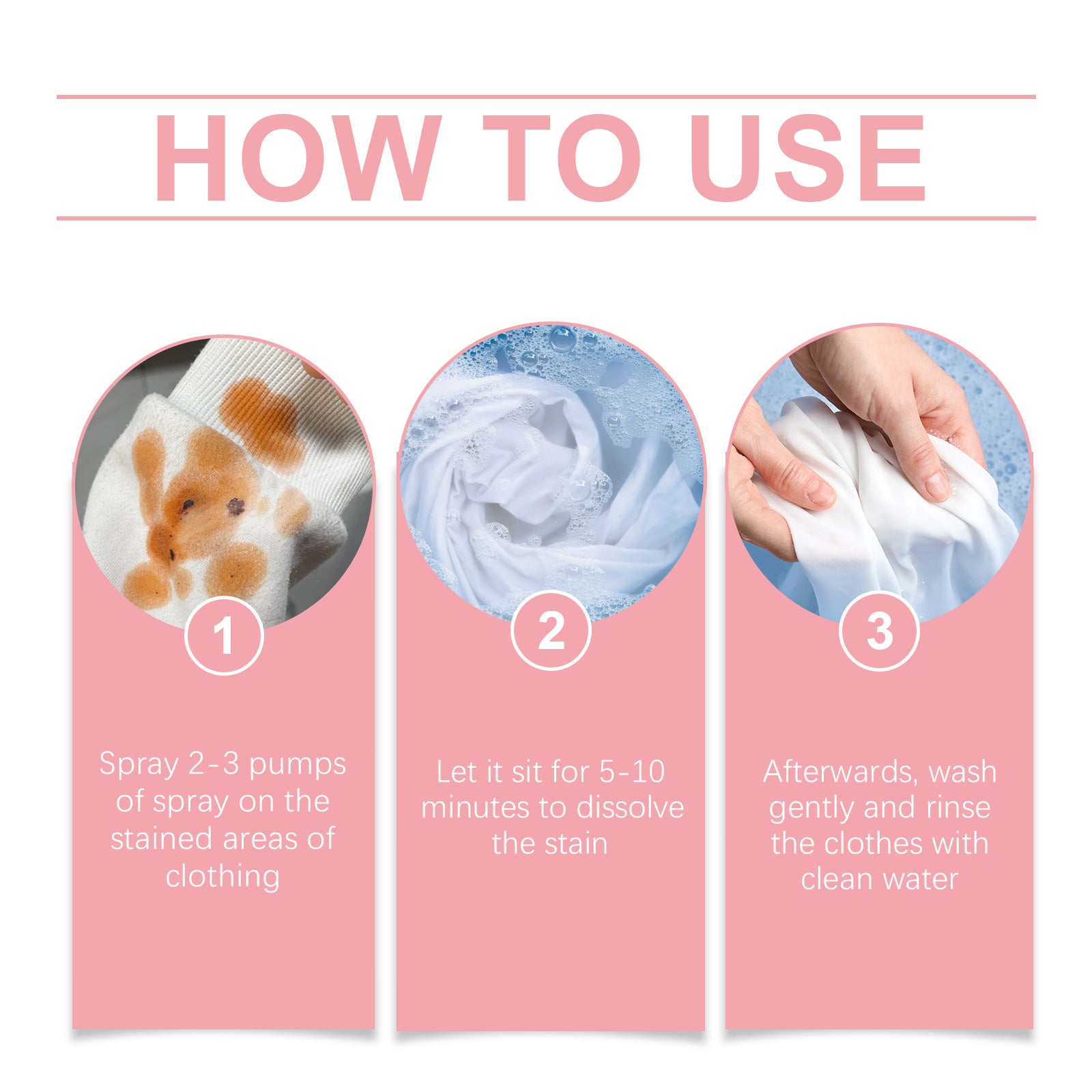 Wiieey Baby Clothes Stain Remover, Gentle Formula for Deep Cleaning and Softening Baby Clothes