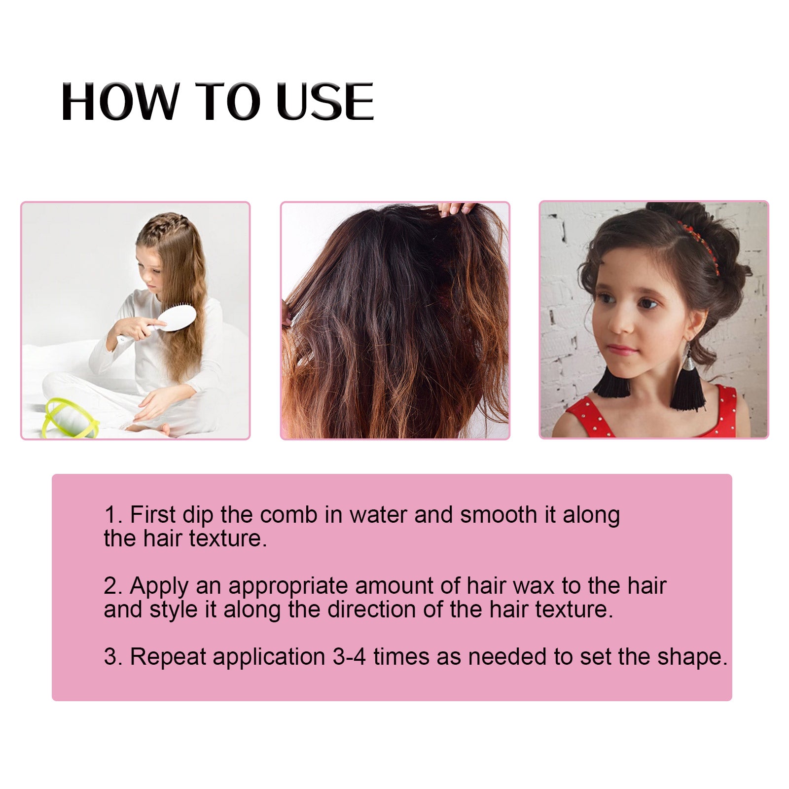 Wiieey Hair Fixing Wax, Styles Hair, Soothes Frizz, Provides Long-lasting Hold, and Neatens Flyaways