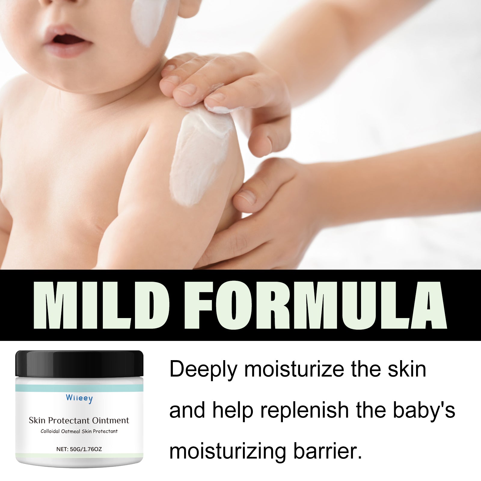 Wiieey Skin Repair Cream, Relieves Skin Redness, Itching, and Repairs, Moisturizes, and Nourishes Skin