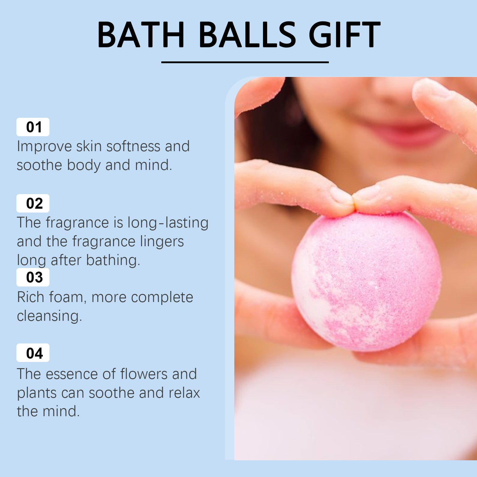 Wiieey Bubble Shower Ball, Fragrant and Moisturizing with Long-lasting Aroma for Skin Cleansing