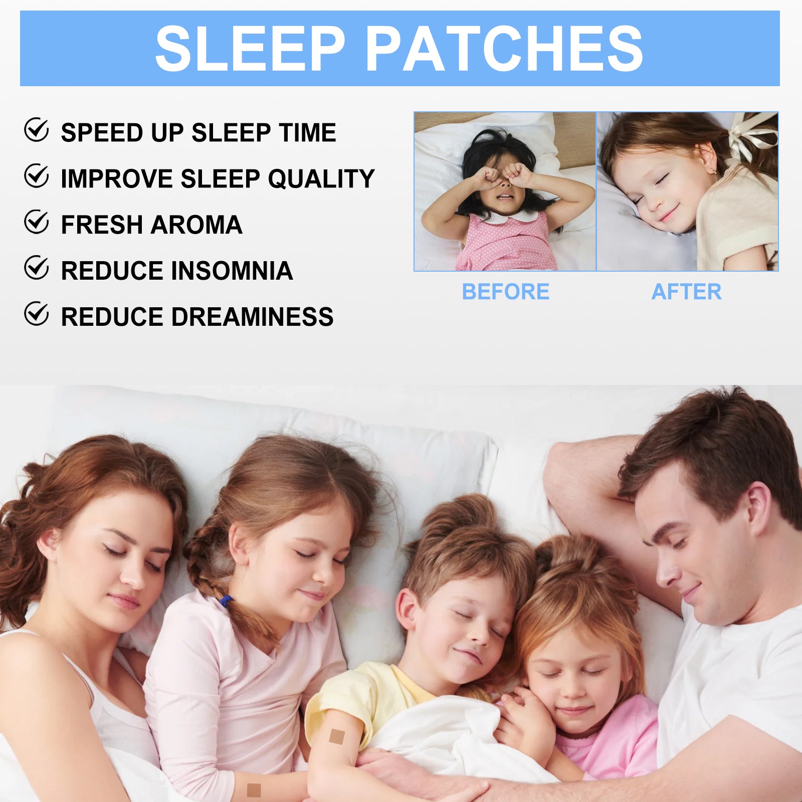 Wiieey Children's Sleep Patch, Helps Children Fall Asleep Quickly and Gently, Improves Sleep Quality2