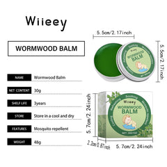 Wiieey Wormwood Baby Mosquito Repellent Balm, Cool Plant-based Protection Against Mosquito Bites for Infants