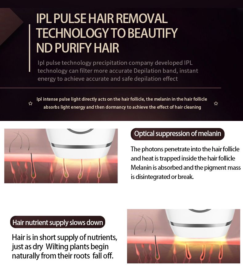 Laser Hair Removal for Women Function At-Home Permanent IPL Hair Removal Device, Flashes for Whole Body