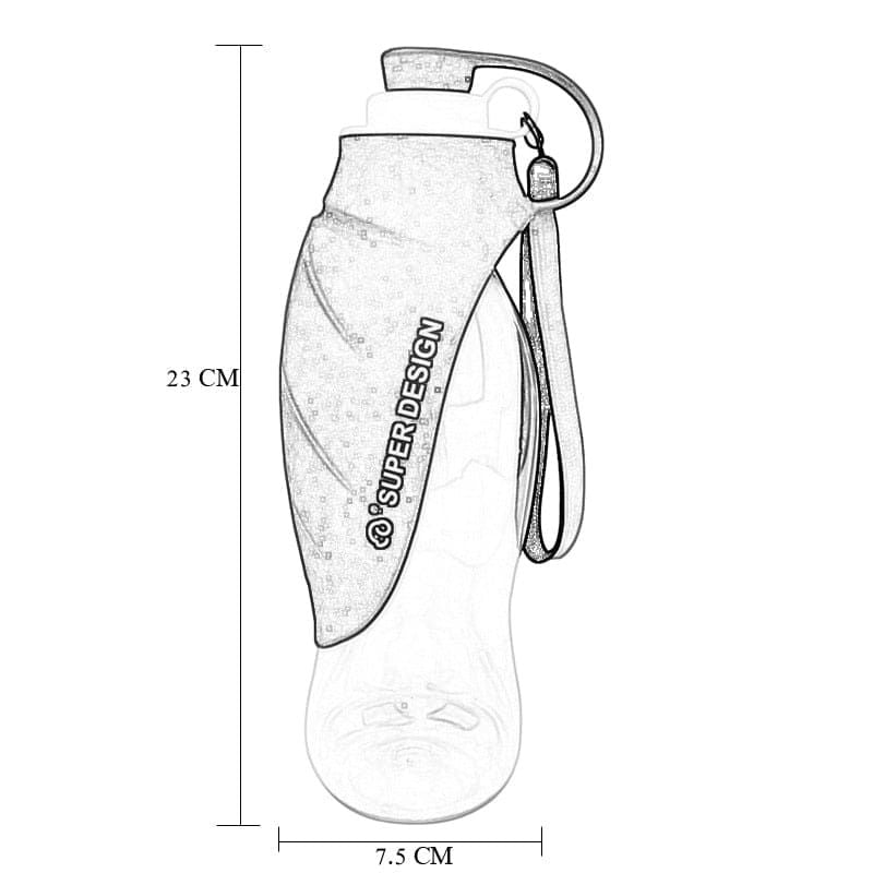 20 OZ Pet Water Bottle Leaf Design1