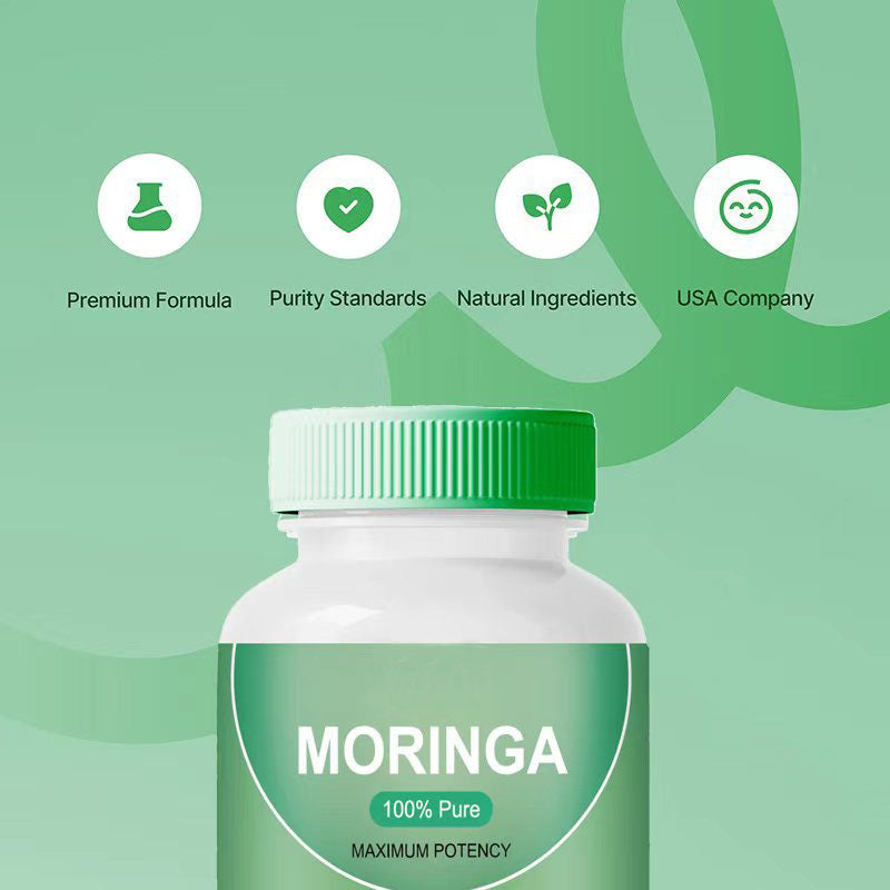 Moringa Capsules, Gut Health & Vitamins 60pcs Dietary Supplement Capsules