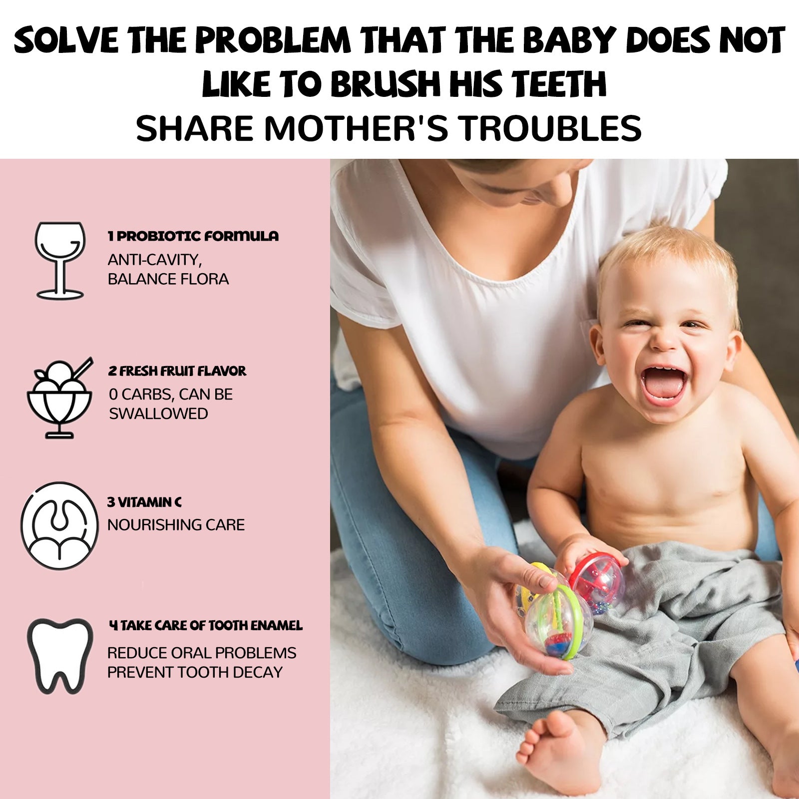 Wiieey Children's Teeth Cleansing Spray, Dental Care Spray for Fresh Breath and Healthy Teeth