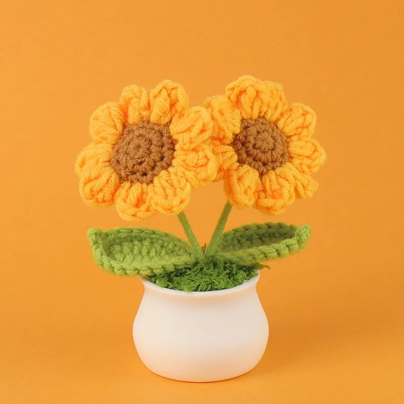 Artificial Handmade Sunflower Crochet