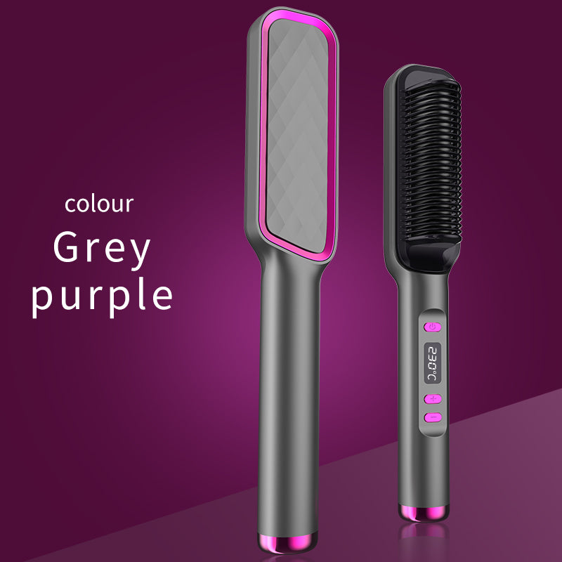 2 in 1 Curling Iron Electric Hot Comb Multifunctional Straight Hair Straightener Comb Anti-Scalding Styling Tool Brush4