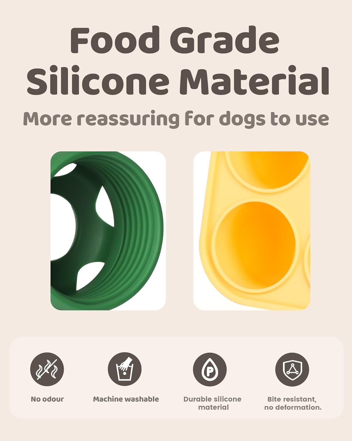 Dog Chew Toys for Puppies and Treat Trays, Long-Lasting Refillable Treat Toys and Silicone, Dog Treat Molds, Reusable, Dishwasher Safe, Suitable for Small and Medium Dogs 10-25 lbs toy for green ball toy dog toys2