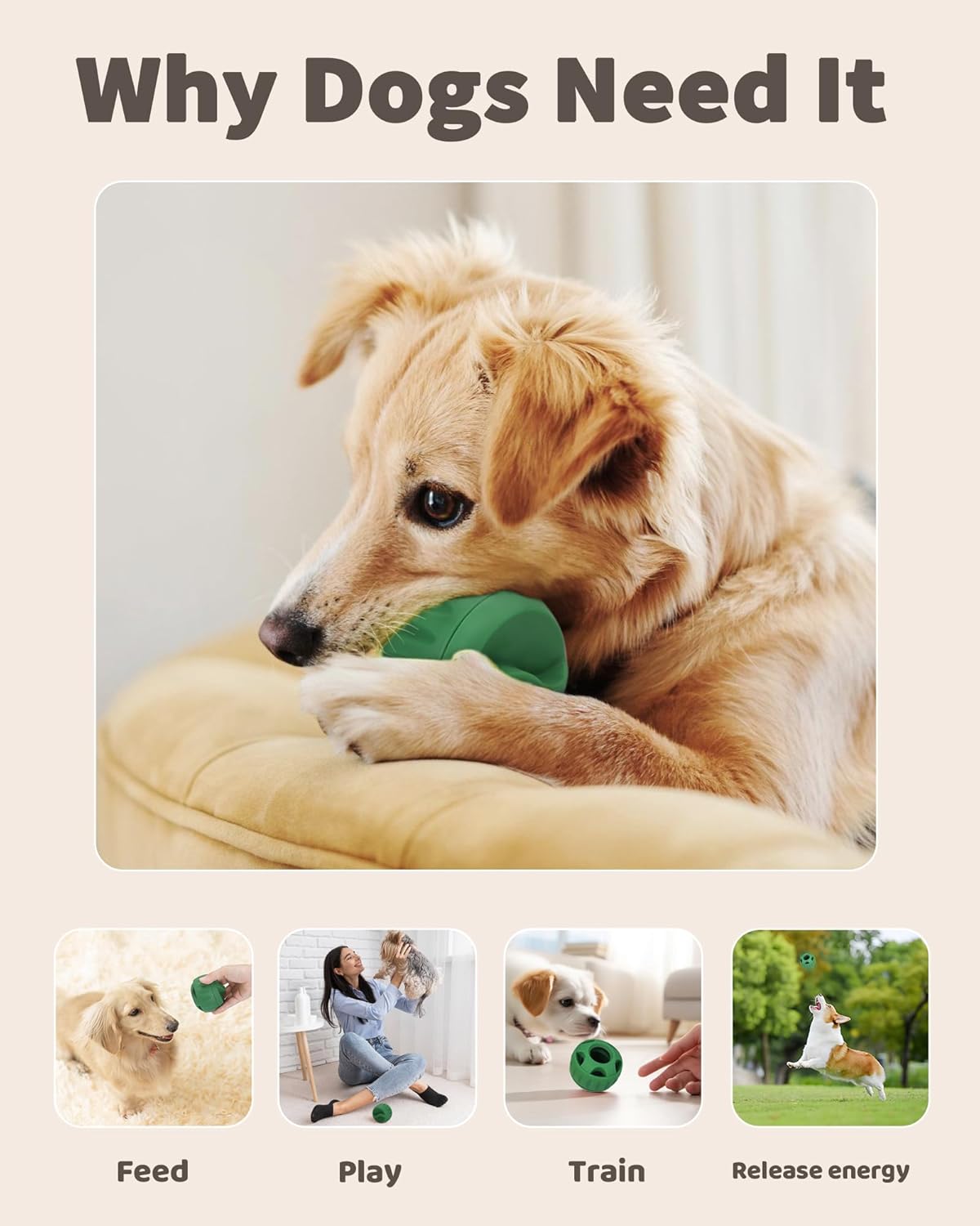 Dog Chew Toys for Puppies and Treat Trays, Long-Lasting Refillable Treat Toys and Silicone, Dog Treat Molds, Reusable, Dishwasher Safe, Suitable for Small and Medium Dogs 10-25 lbs toy for green ball toy dog toys2