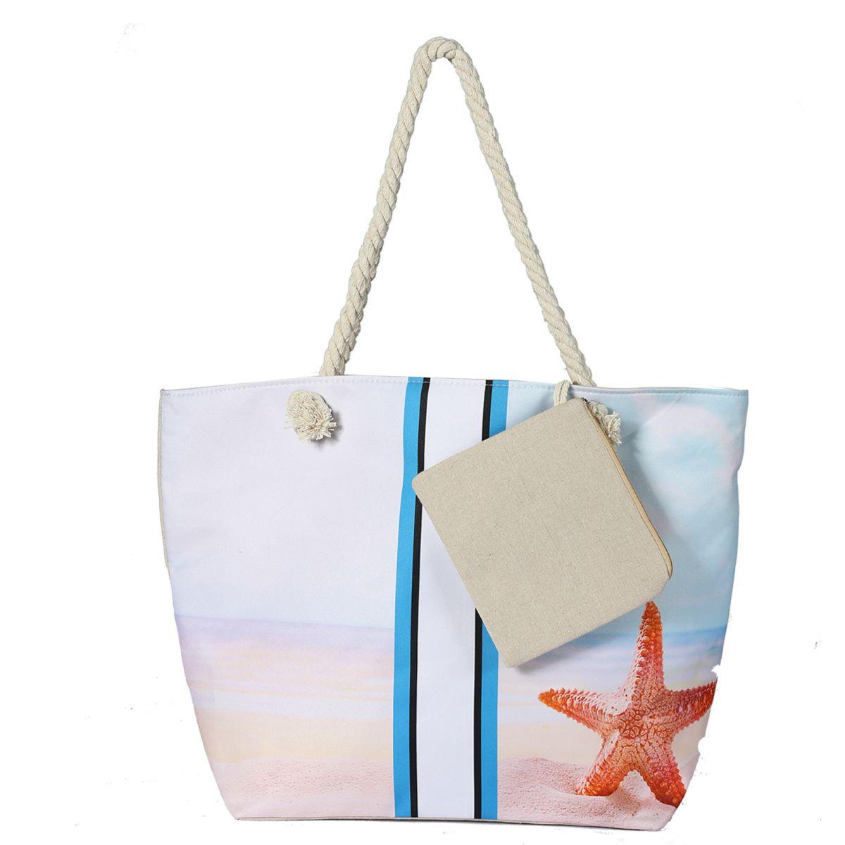 Just-a-bag! Summer beach design bag, for holiday travel and daily routine. Spacious capacity, cotton rope materials handle. Women canvas wholesale beach tote bag2