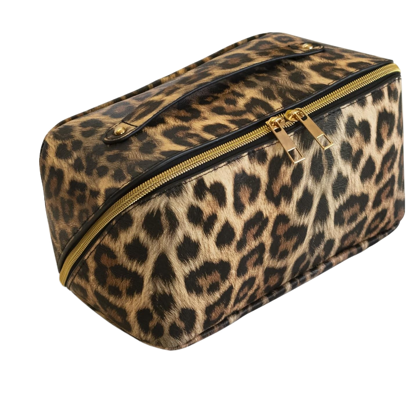 Checkered Cosmetic Bag Large Travel Makeup Bag Waterproof Big Cosmetics bag for Women Portable Handle Makeups Organizer Toiletry Purse (Large)2