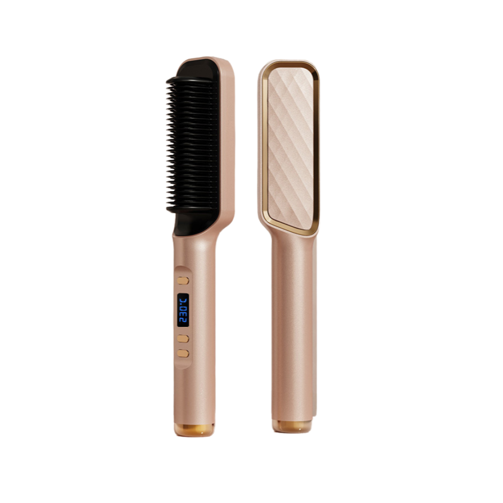 2 in 1 Curling Iron Electric Hot Comb Multifunctional Straight Hair Straightener Comb Anti-Scalding Styling Tool Brush5