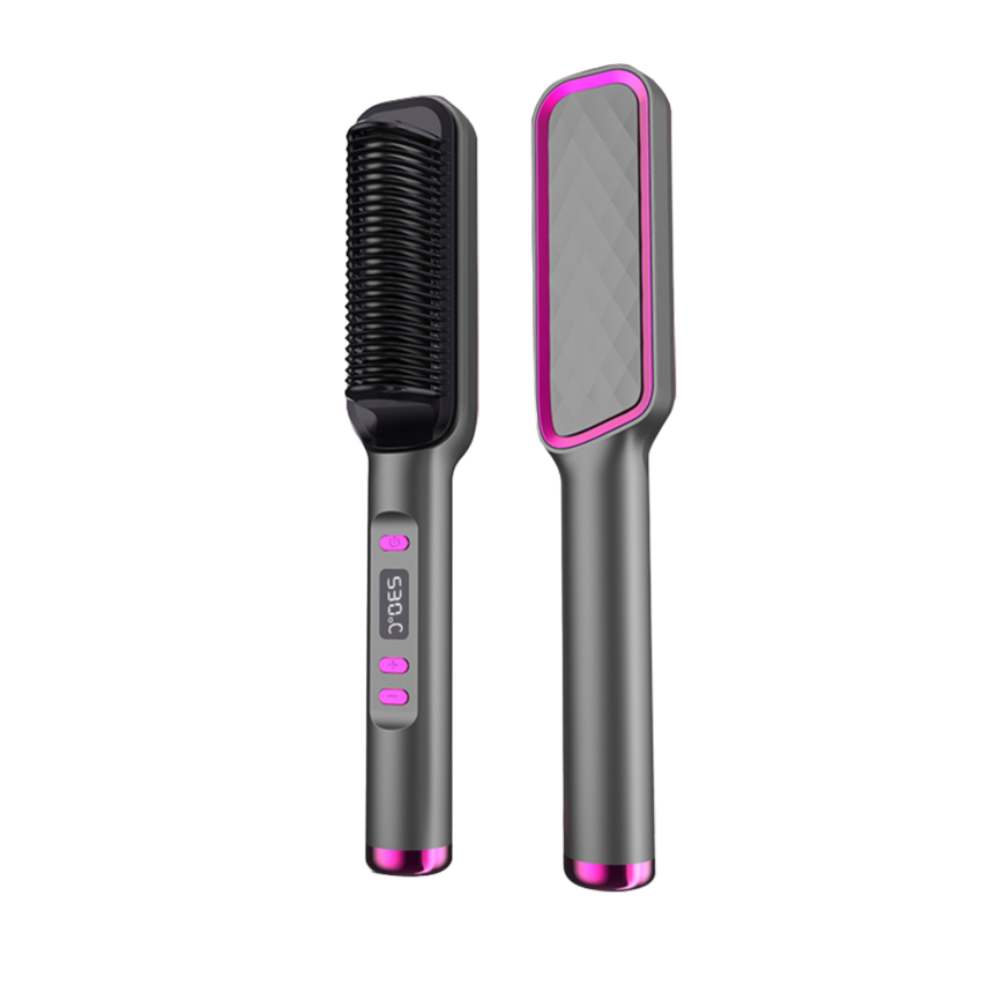 2 in 1 Curling Iron Electric Hot Comb Multifunctional Straight Hair Straightener Comb Anti-Scalding Styling Tool Brush1